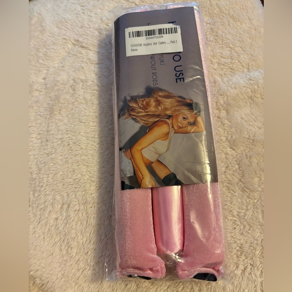 Pink Heatless Hair Curlers
